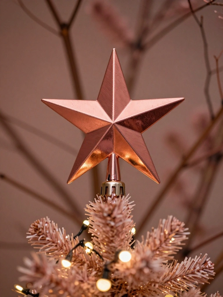 Topper Ideas That Crown a Pink Christmas Tree With Perfect Drama