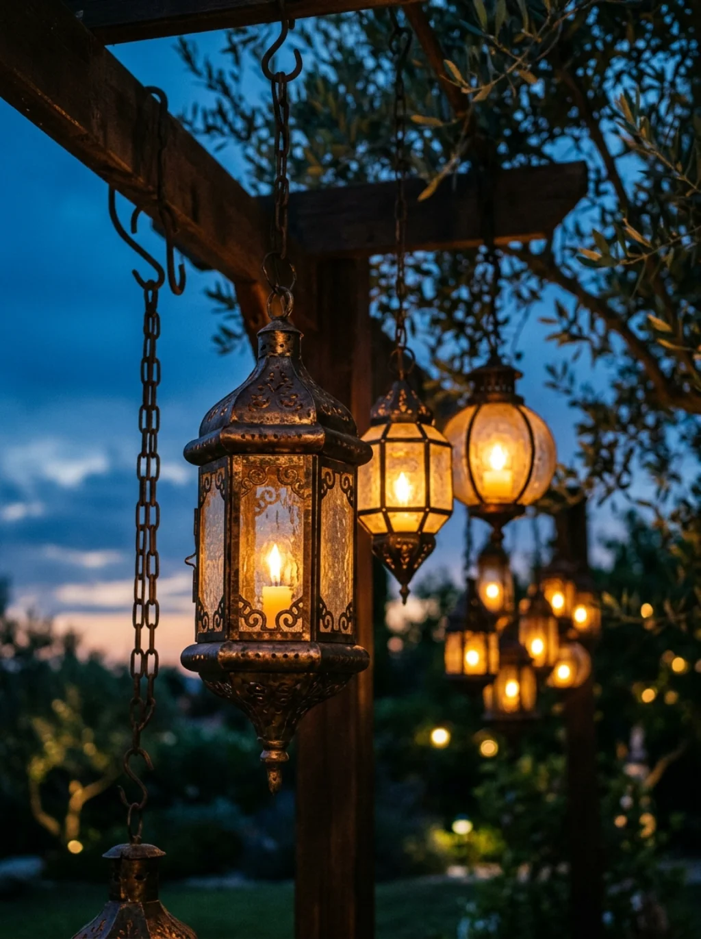 Outdoor Lanterns Replace Harsh Bulbs With Something Worth Lingering Under