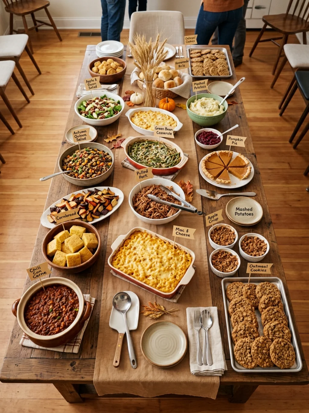 Potluck Chaos Finds Order Through One Simple Table Layout Trick