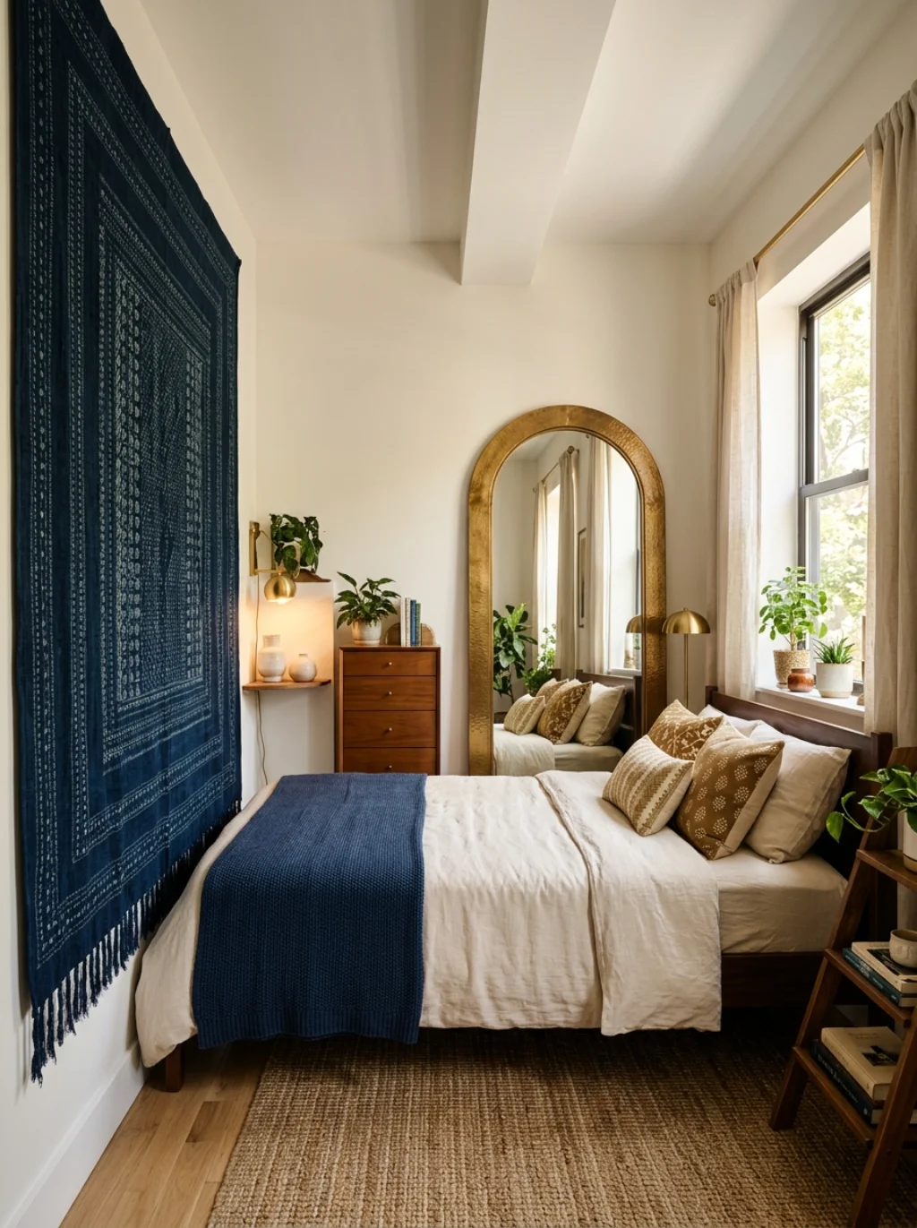 Small Bedrooms Reimagined Through a Dark Bohemian Lens