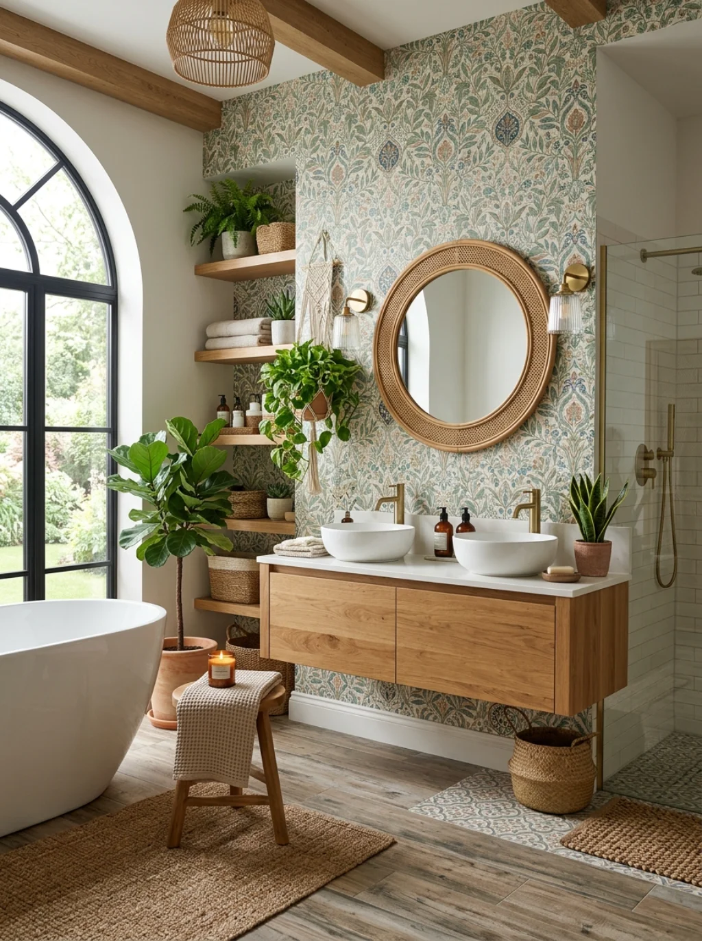 The Bathroom Wallpaper Gamble That Pays Off Beautifully