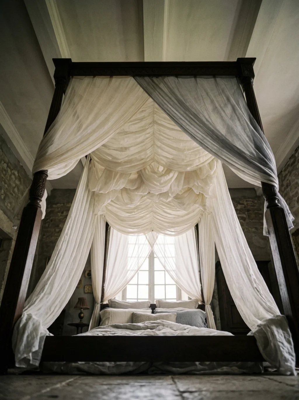 A Canopy Bed Frame Adds Drama and Warmth to Any Space