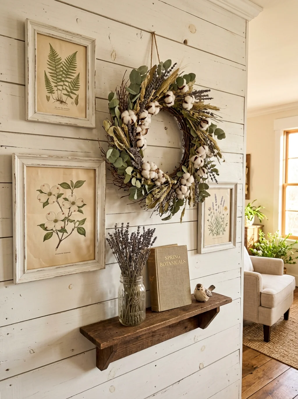 Farmhouse Spring Wall Decor That Blends Rustic Warmth With Seasonal Freshness