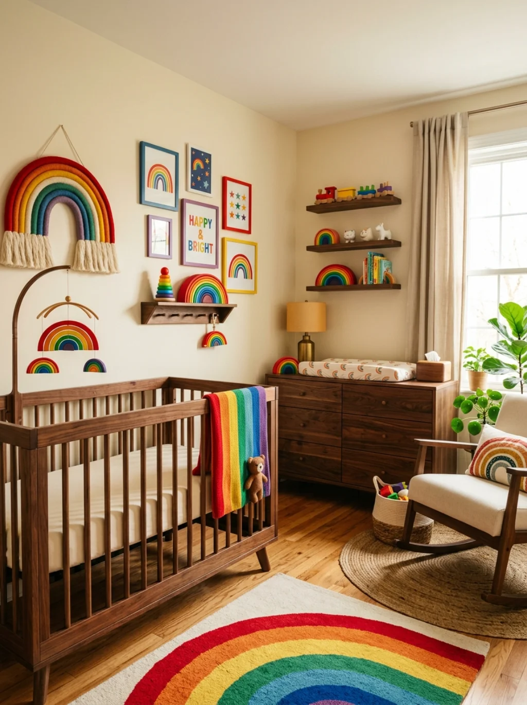 Furniture Pairings That Balance Bright Color With Calm Wood Tones