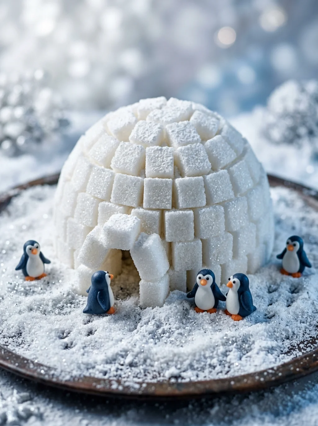 Igloo Inspired Decor Brings Unexpected Fun to the Dessert Table