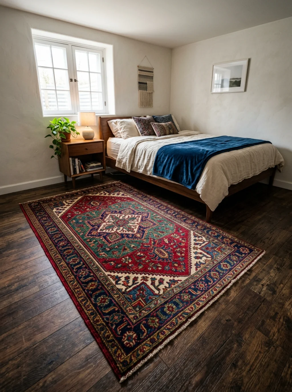 A Single Statement Rug Anchors an Entire Room for Under Fifty Dollars