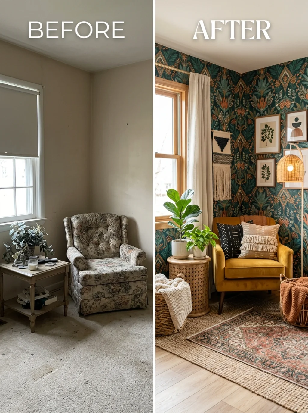 Boho Room Wallpaper Ideas Inspired by Real Home Transformations
