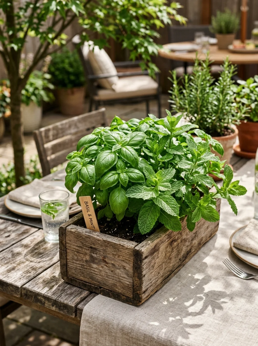 Herb Garden Planters Make A Patio Useful Long Before Dinner Starts