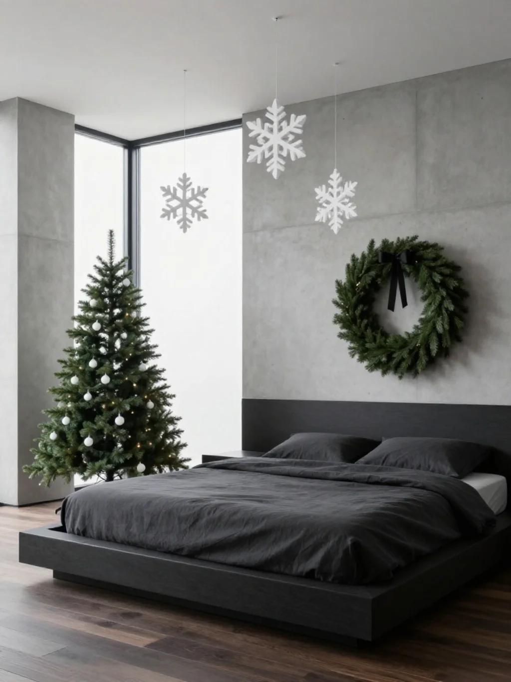 Modern and Minimal Christmas Bedrooms That Prove Less Is More Beautiful