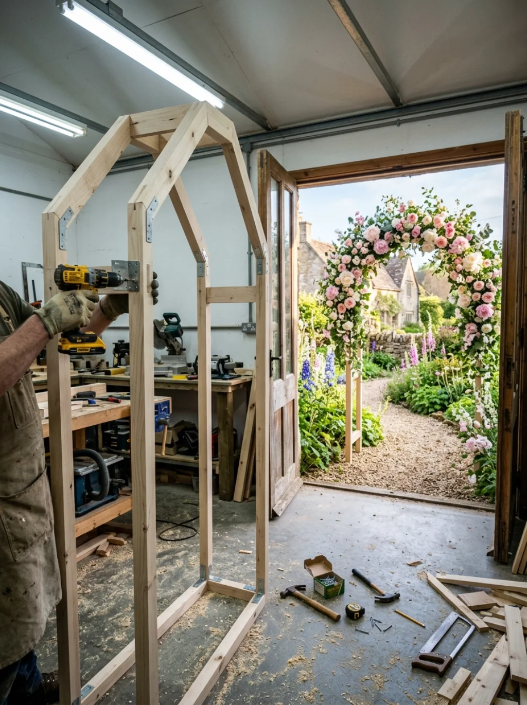 A DIY Spring Arch Anyone Can Build Without Sacrificing Beauty or Drama