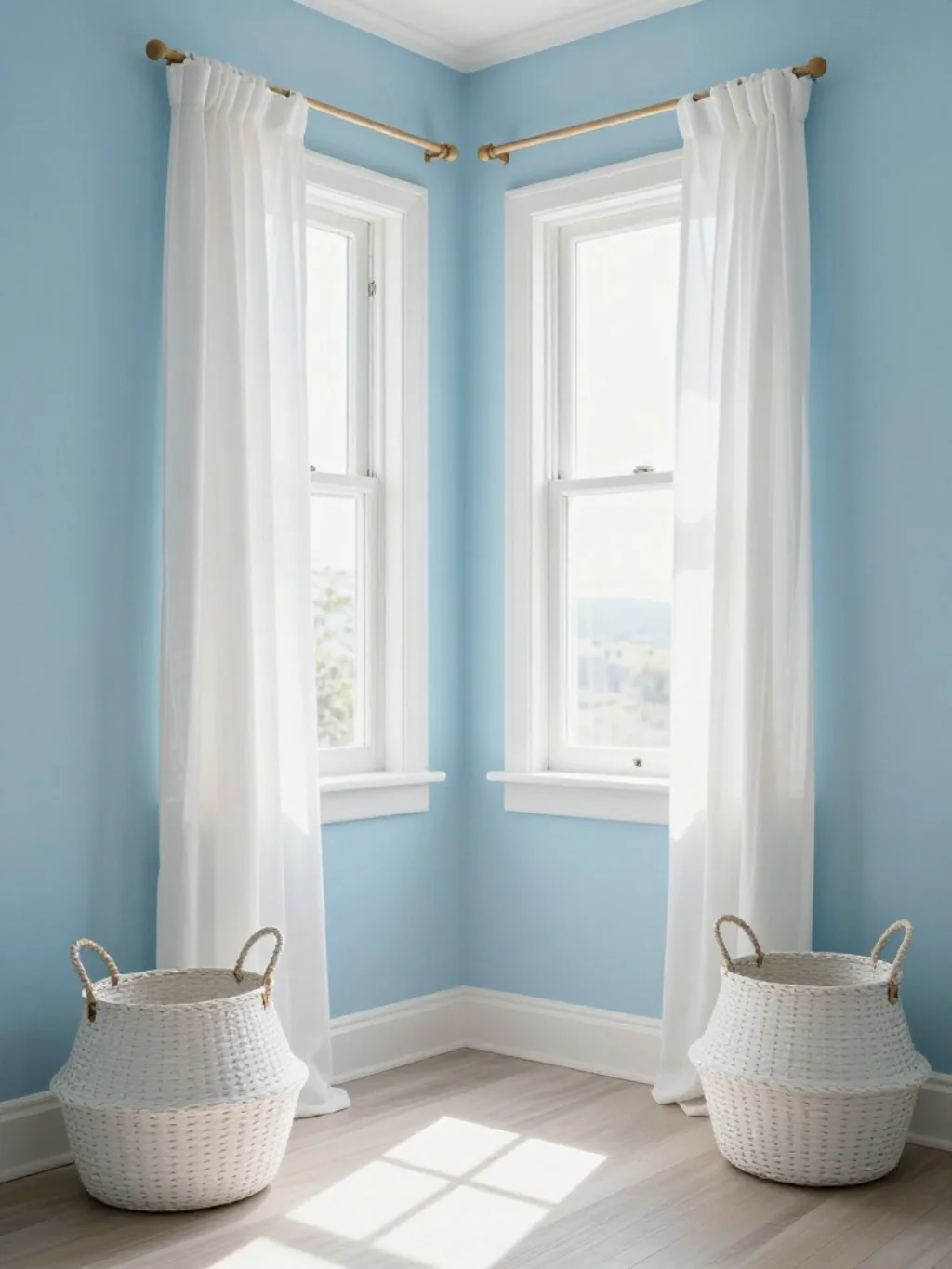 A Powder Blue and White Duo That Feels Like a Permanent Vacation