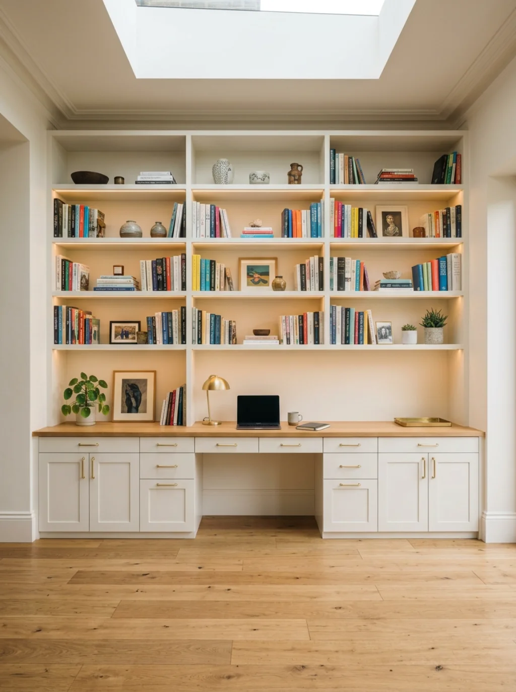 Built In Shelving Designs That Make the Office Look Like It Was Always There