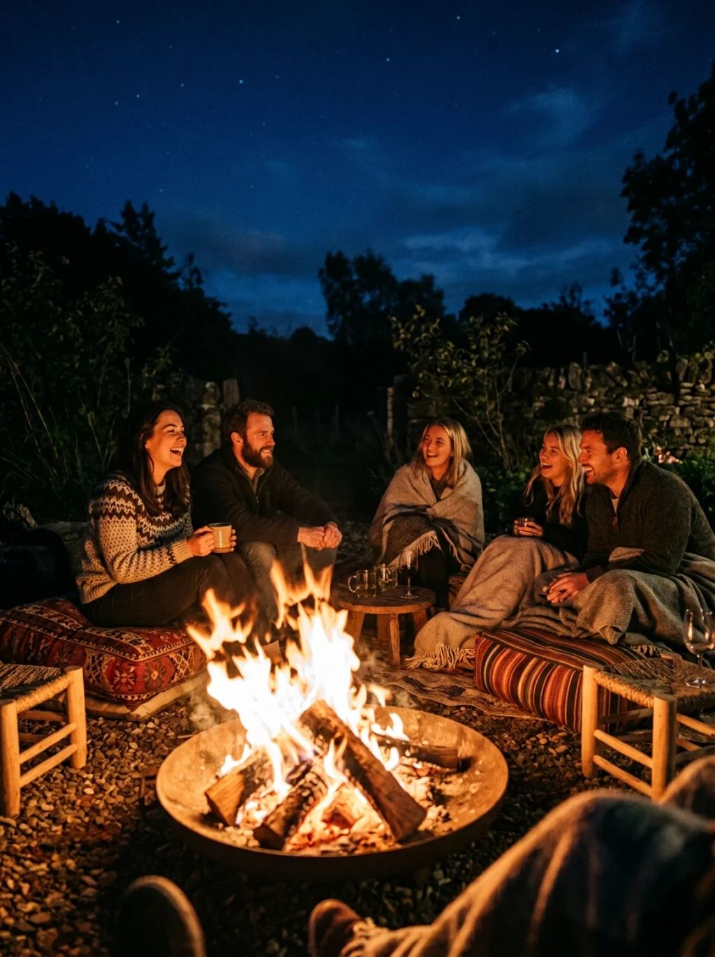 Fire Pits and Warm Lighting Create Unforgettable Patio Evenings