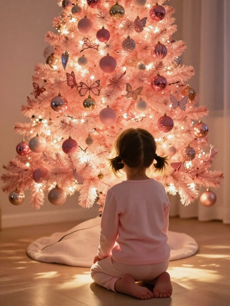 Girls Room Pink Princess Trees That Ignite Pure Holiday Wonder