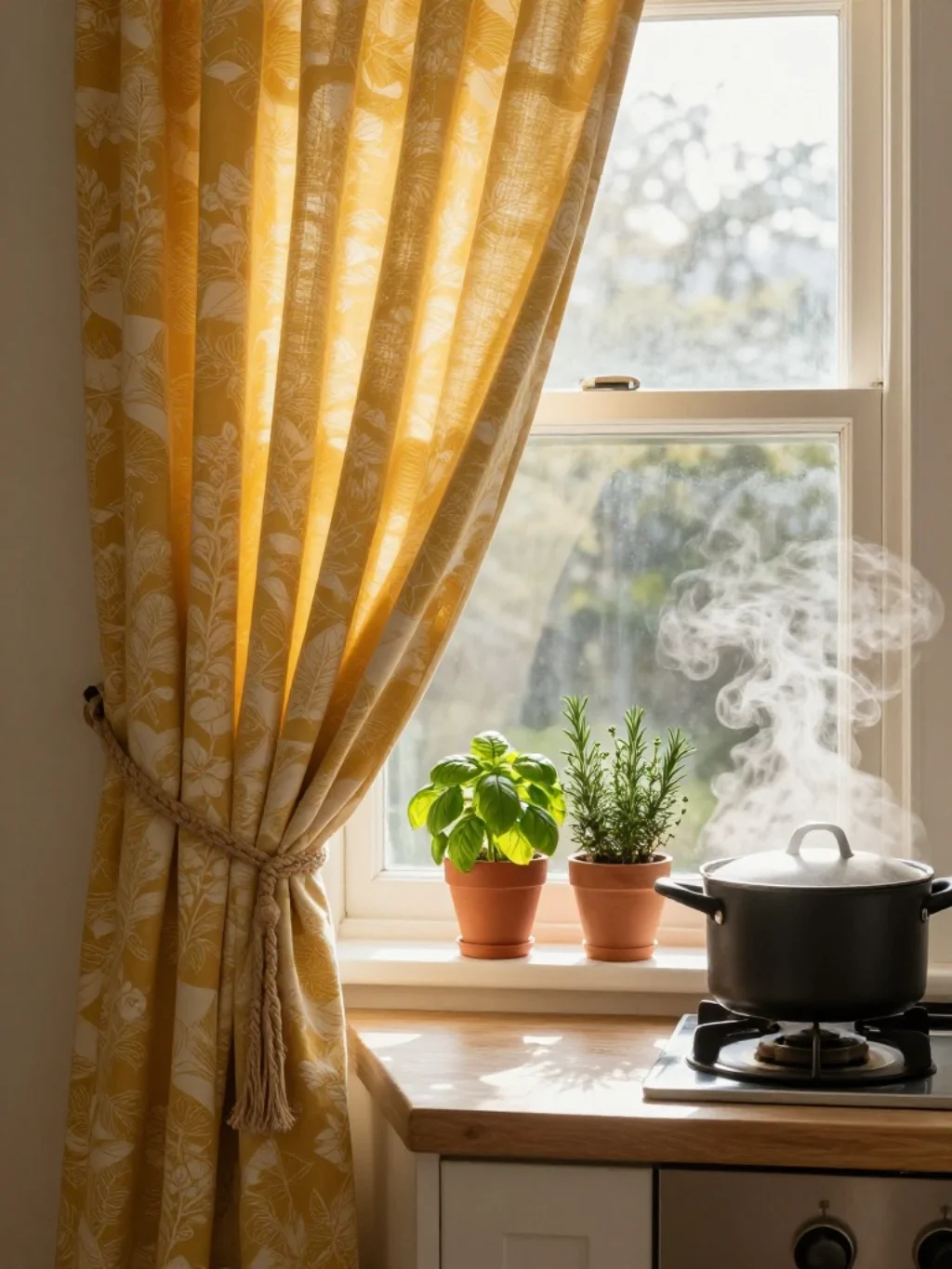 Kitchen Boho Curtain Styling That Makes Cooking Feel Like a Ritual