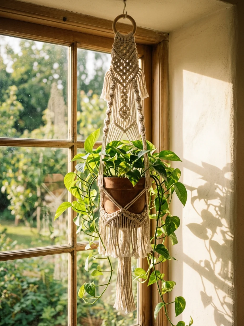 Macrame Plant Hangers Bring Life Into Rooms Without Floor Space
