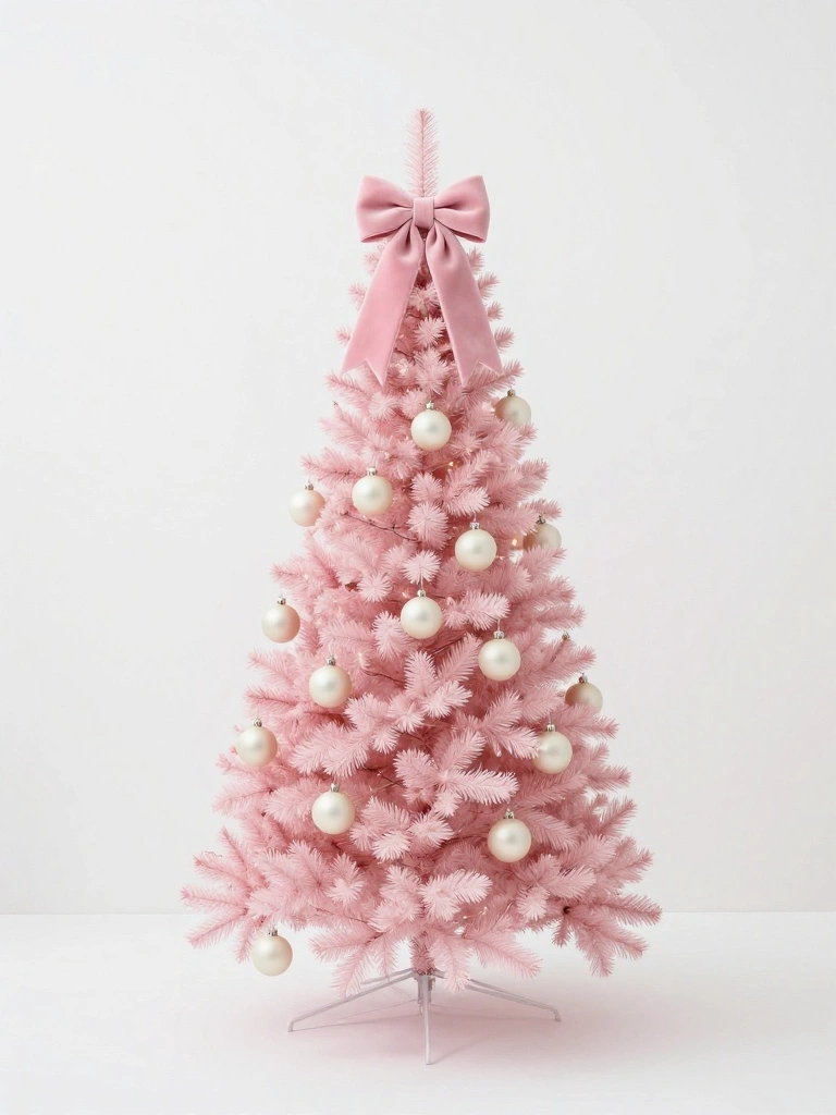 Minimalist Pink Christmas Trees That Prove Less Is Breathtakingly More