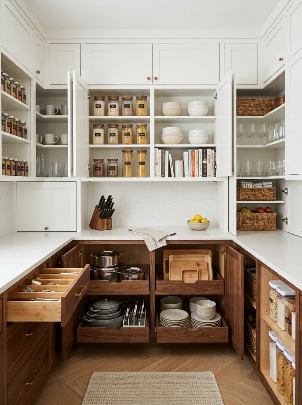 Three Walls of Cabinetry Quietly Solve a Storage Problem You Didn't Know Existed