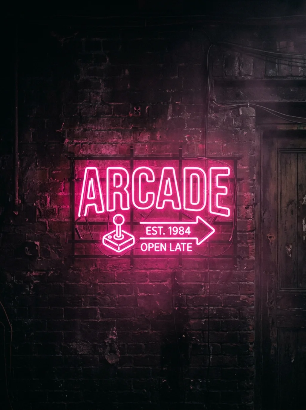 A Neon Glow Turns Four Bare Walls Into a Living Arcade