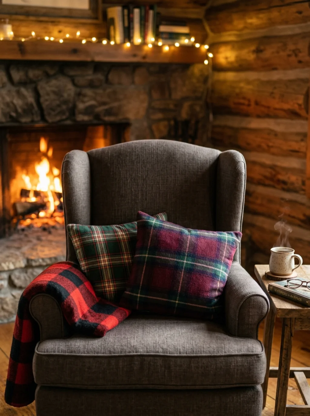 Cabin Reading Nook Ideas Built Around Firelight and Flannel Comfort