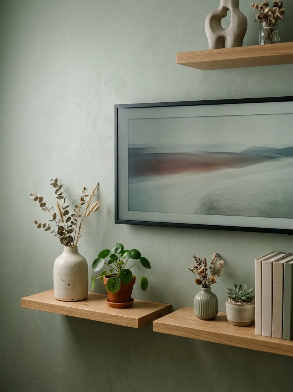 Floating Shelves Create Instant Magic Around Your Entertainment Center