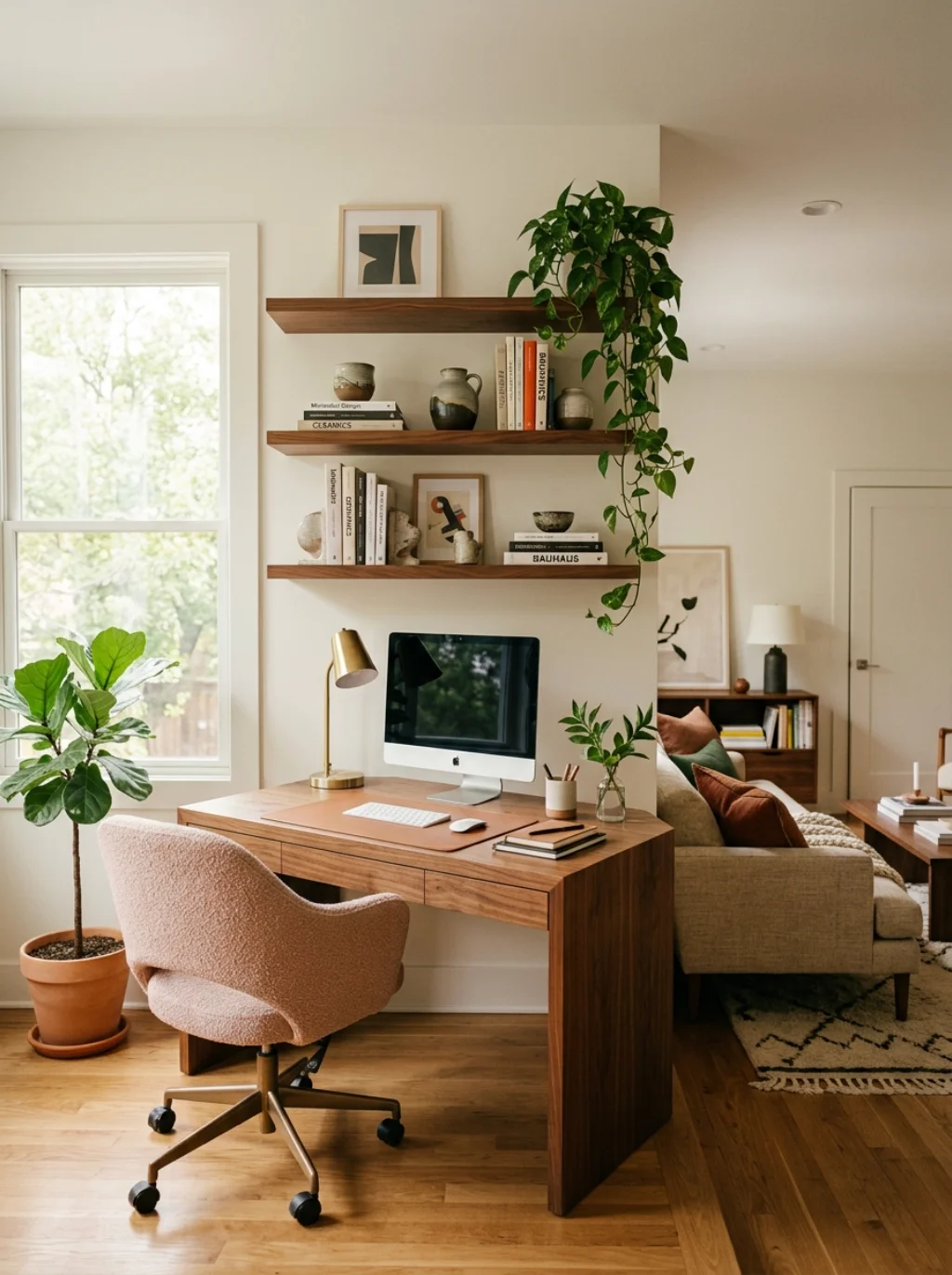 Living Room Office Ideas That Prove Style and Productivity Are Not Enemies