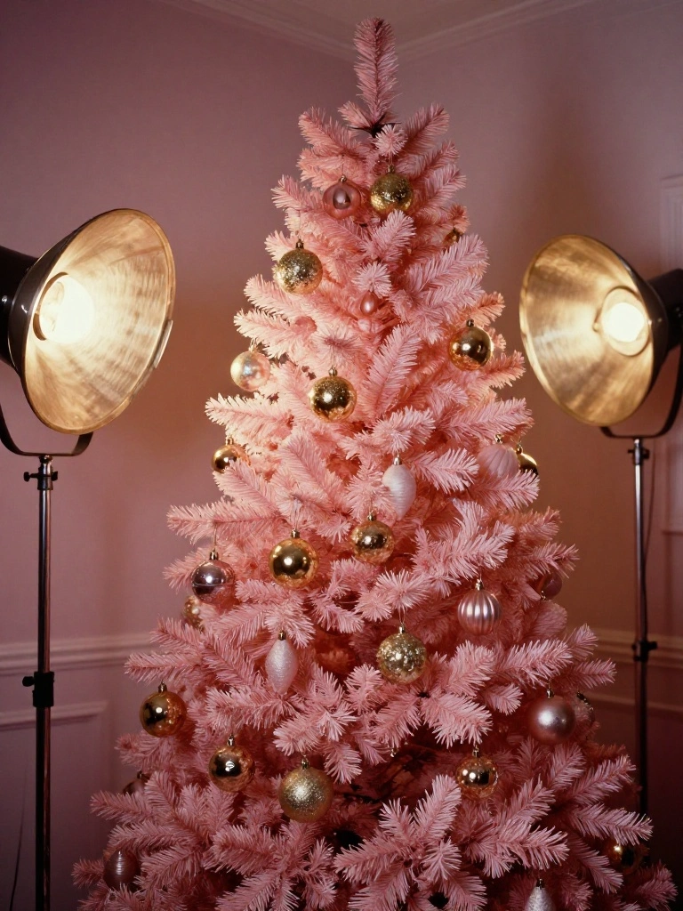 Vintage Pink Christmas Tree Aesthetics That Feel Retro and Romantic