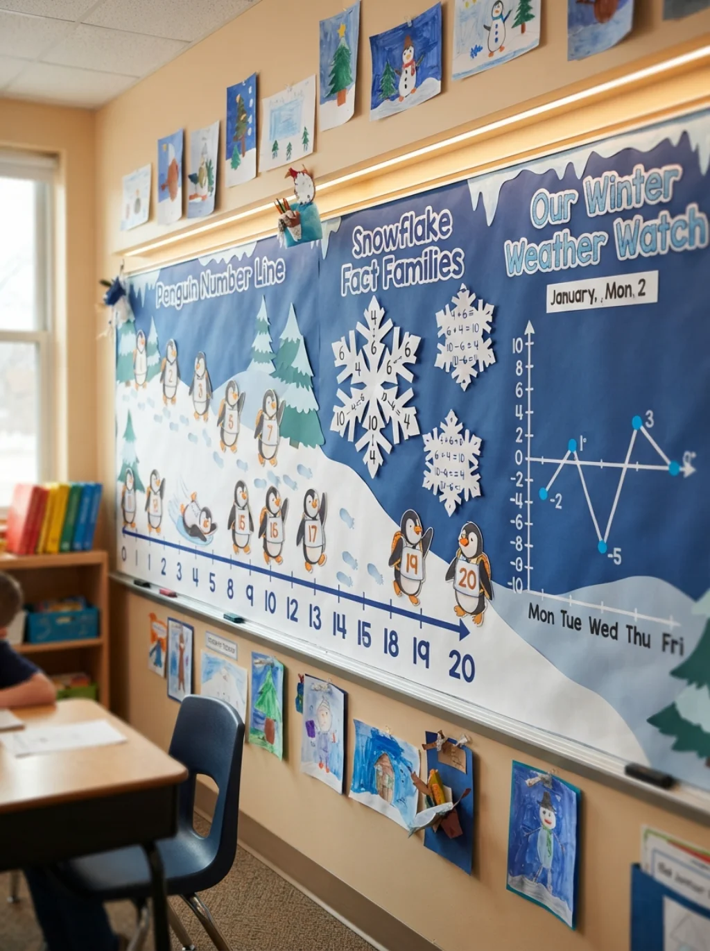 Winter Math Wall Displays That Make Numbers Dance With Seasonal Joy