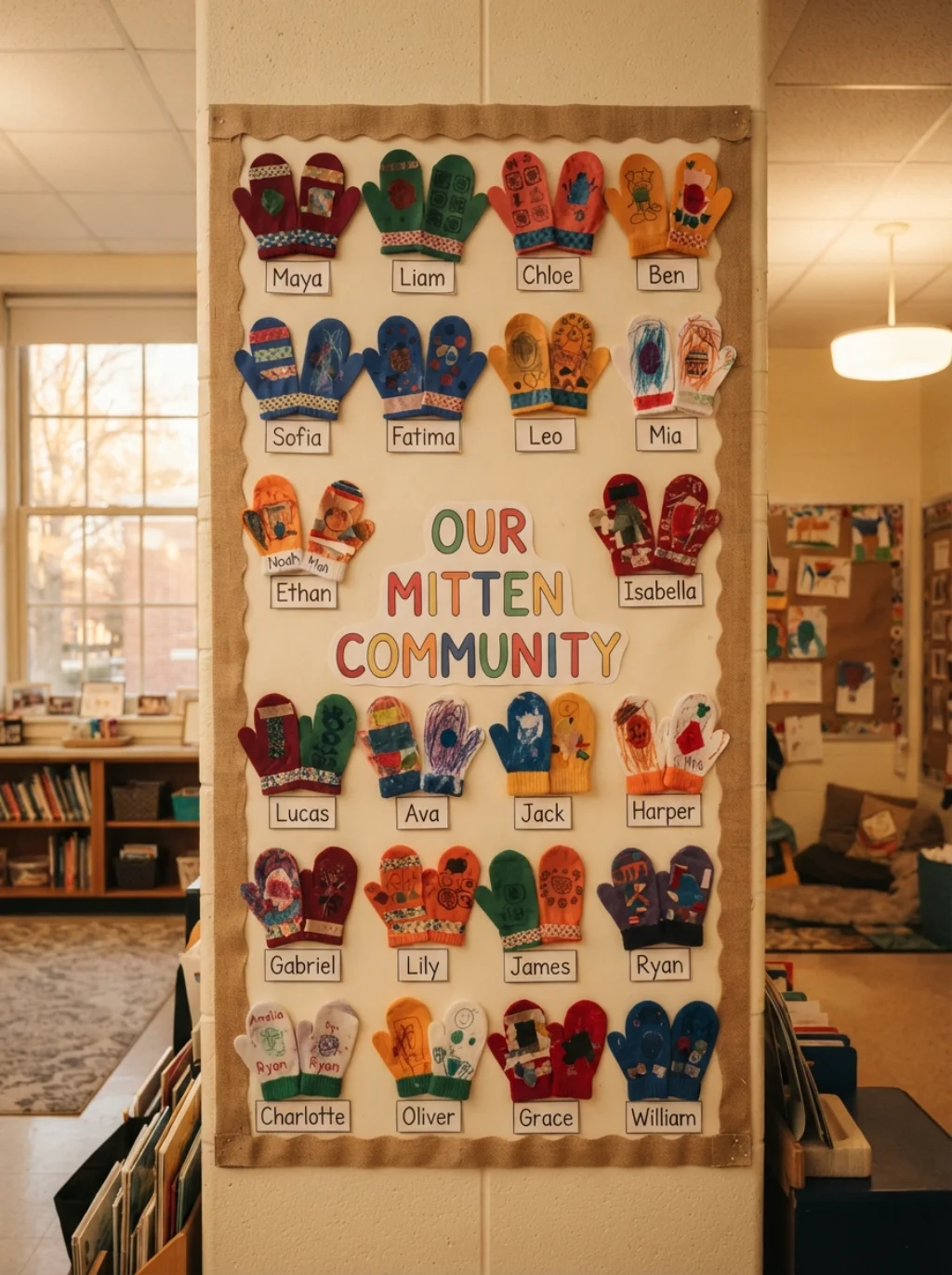 Mitten and Cozy Winter Theme Displays That Create Comfort and Belonging