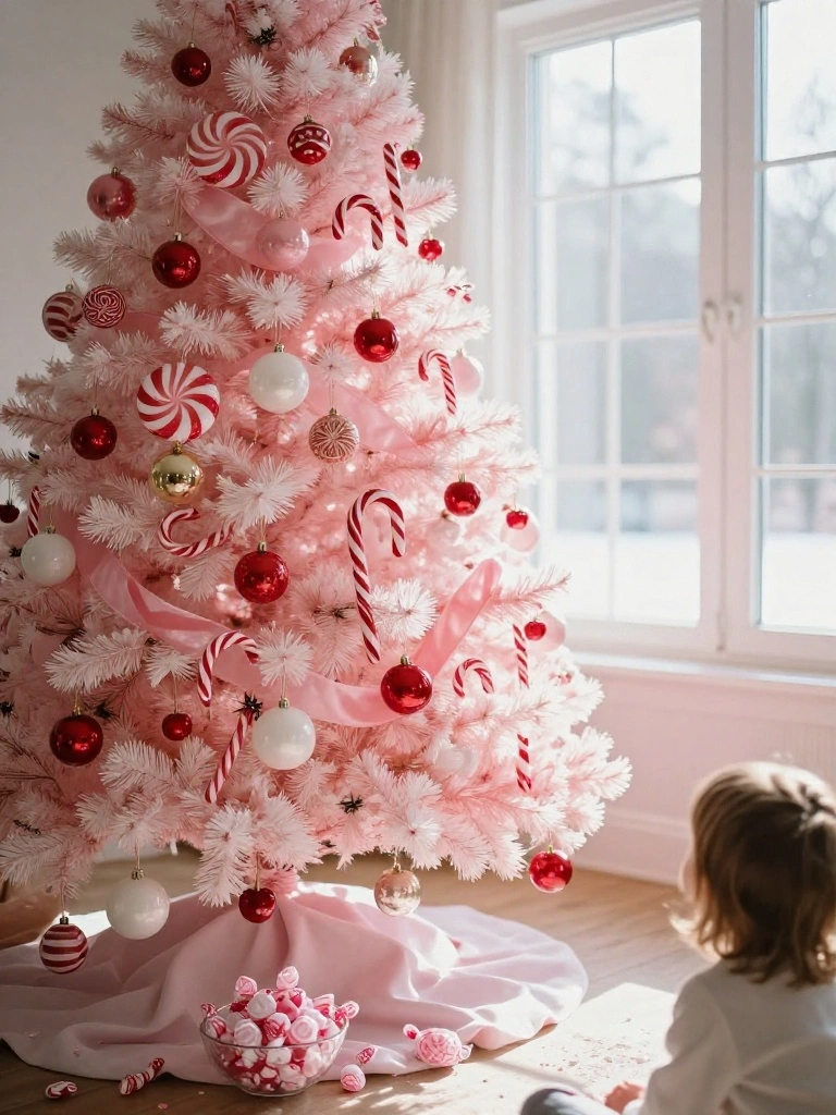 Candy Inspired Pink Trees That Make Holiday Mornings Pure Delight