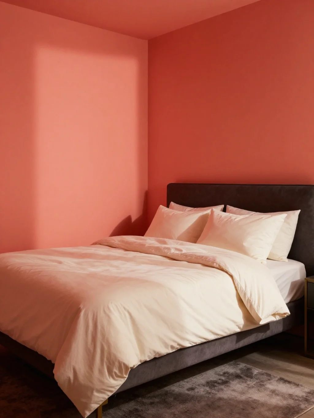 A Bold Coral and Cream Mix That Breaks Every Spring Bedroom Rule