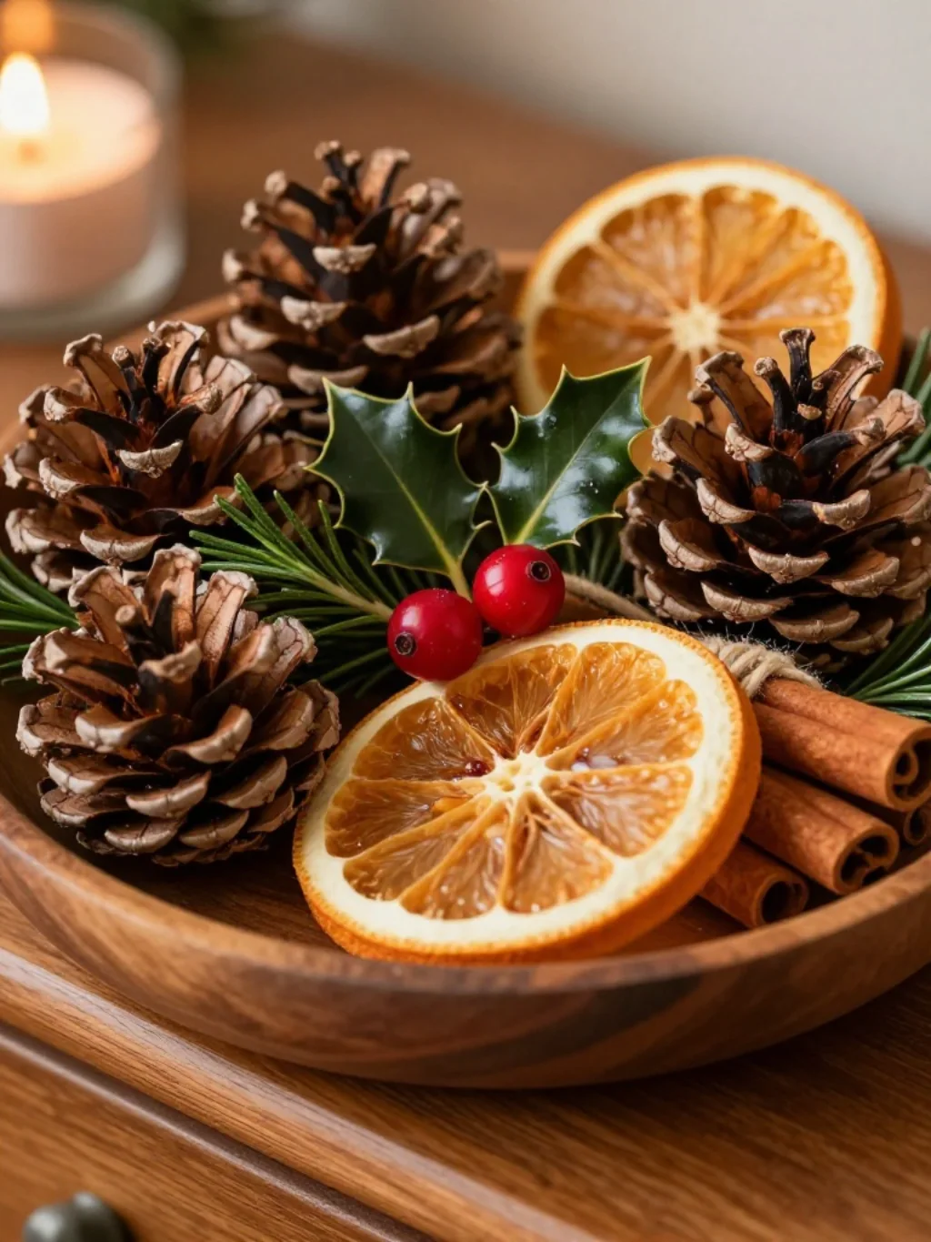 Pinecone and Natural Element Decor That Brings Organic Holiday Beauty