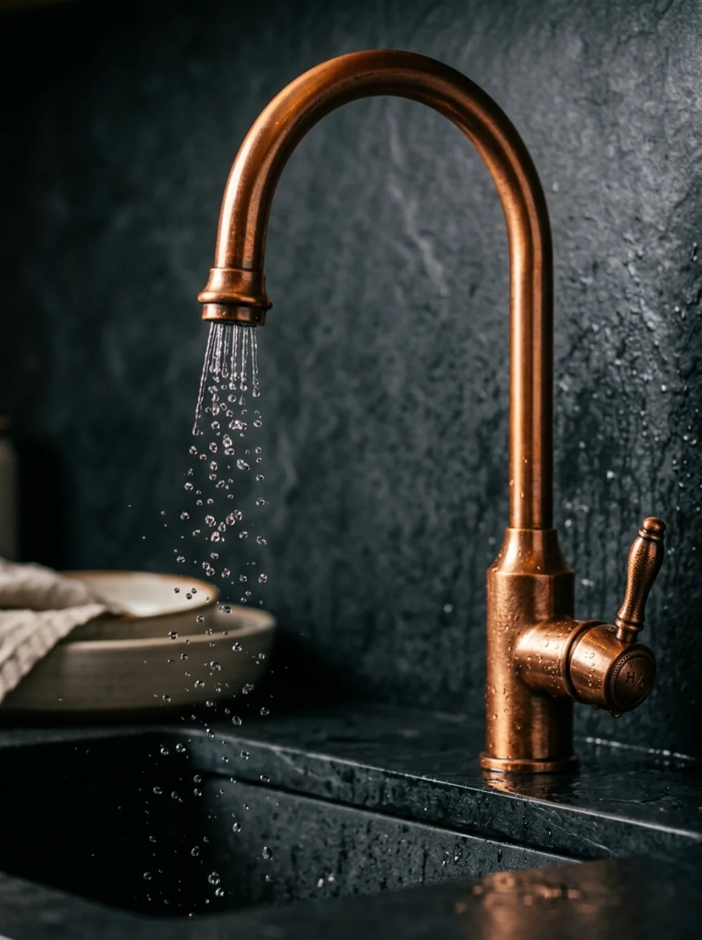 A Stone Backsplash Trick That Makes Small Bathrooms Feel Like Mountain Lodges