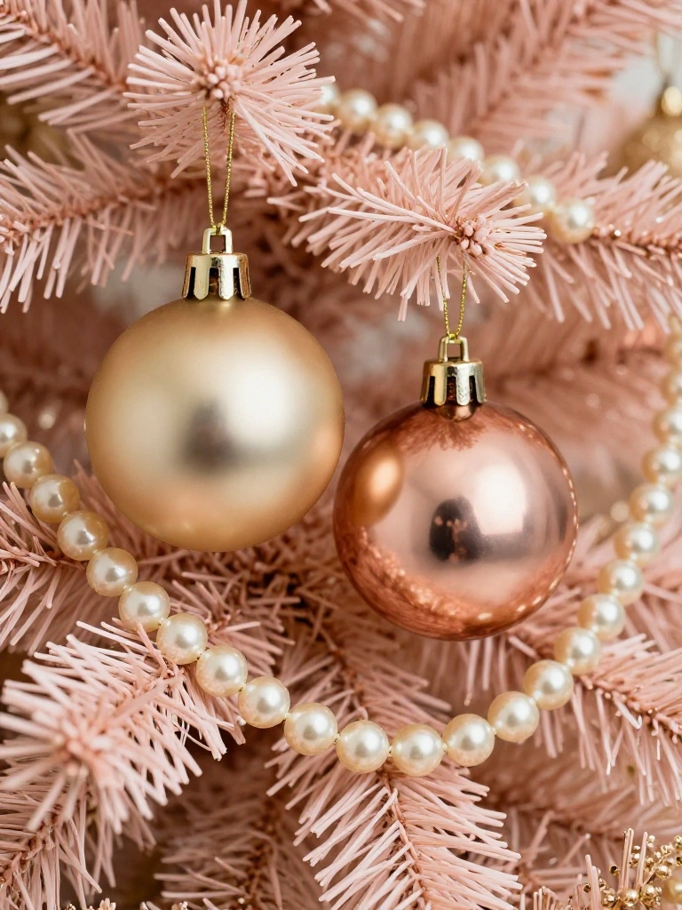 Blush Pink and Gold Tree Styling That Feels Like Pure Holiday Luxury