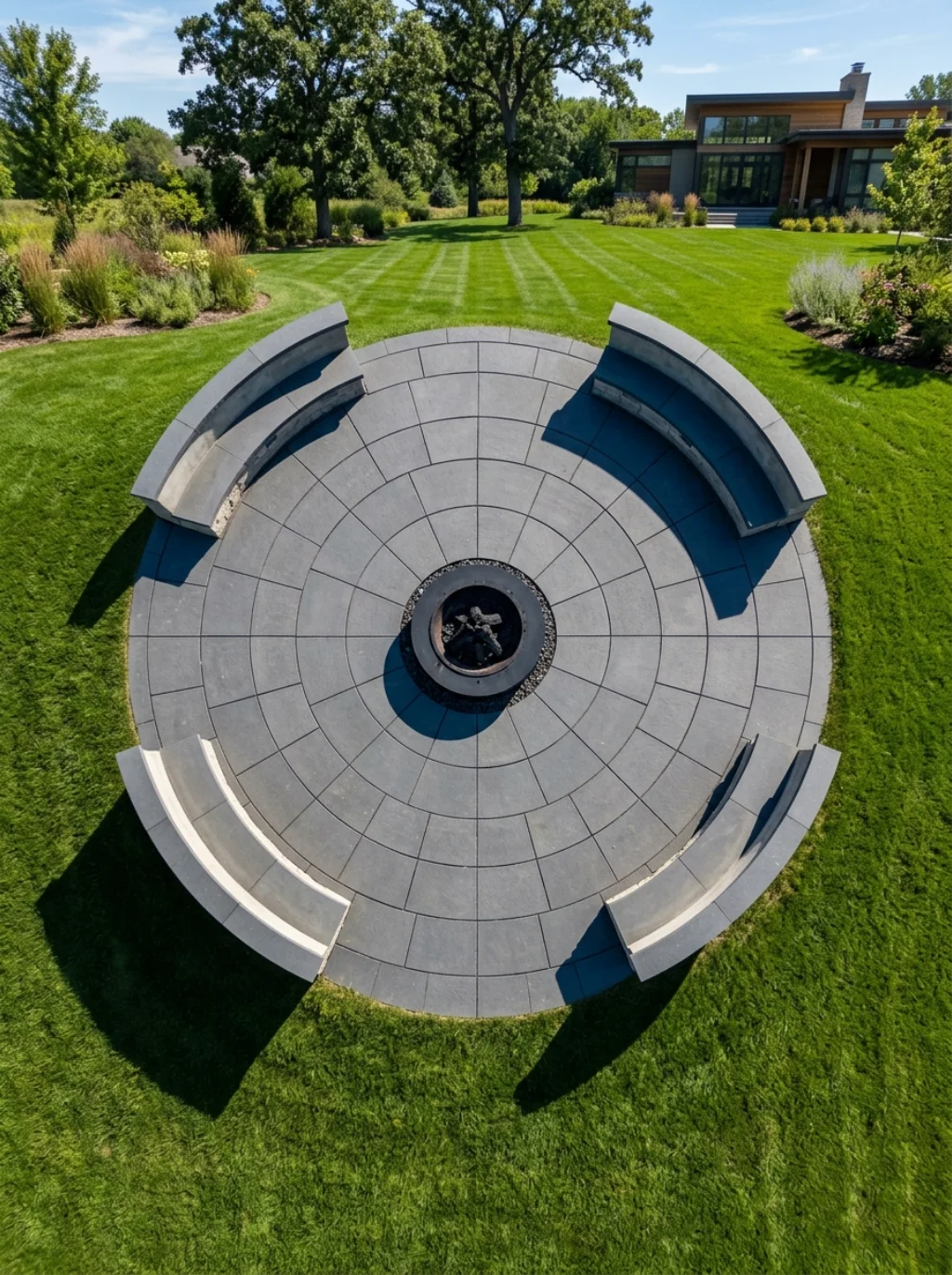 Circular Paver Designs That Create a Fire Pit Zone With Genuine Architectural Weight
