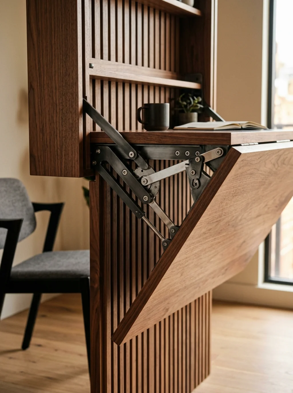 Fold-Down Furniture Vanishes the Moment the Party Gets Started