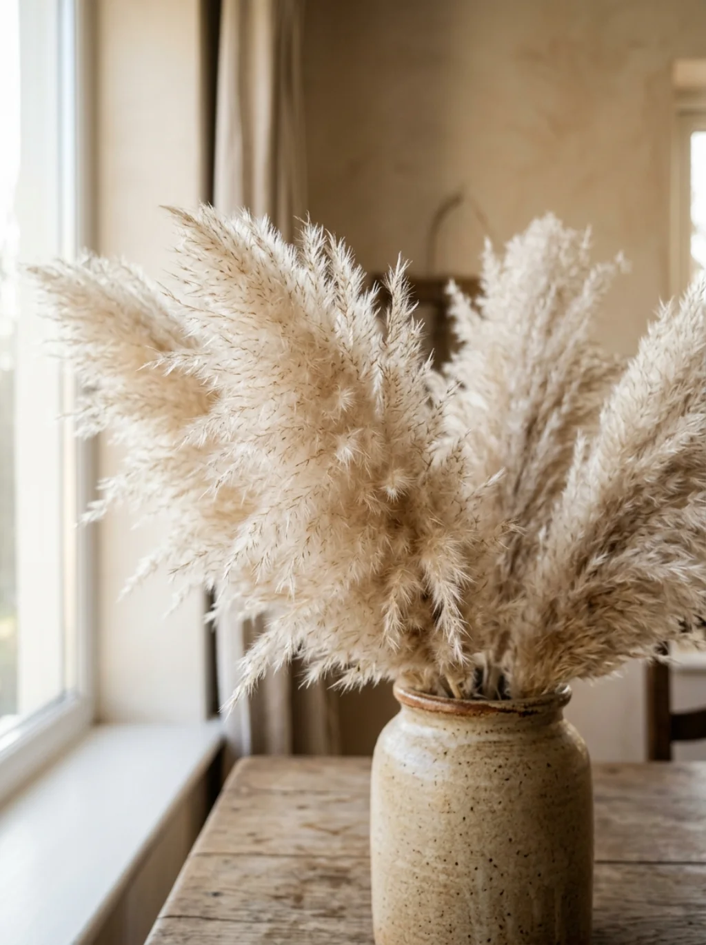 Pampas Grass Steals the Spotlight Without Wilting Before Dessert Arrives