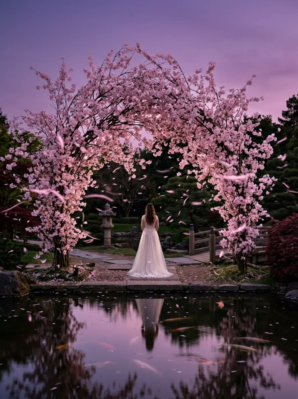 When Cherry Blossoms Canopy the Space Where Two Lives Become One