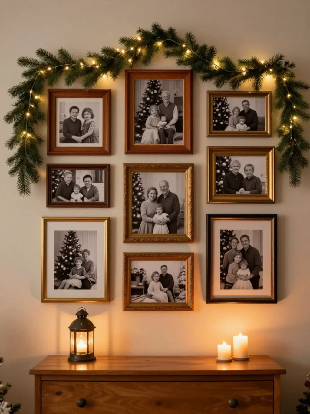 Photograph and Memory Display Ideas That Make Christmas Bedrooms Personal