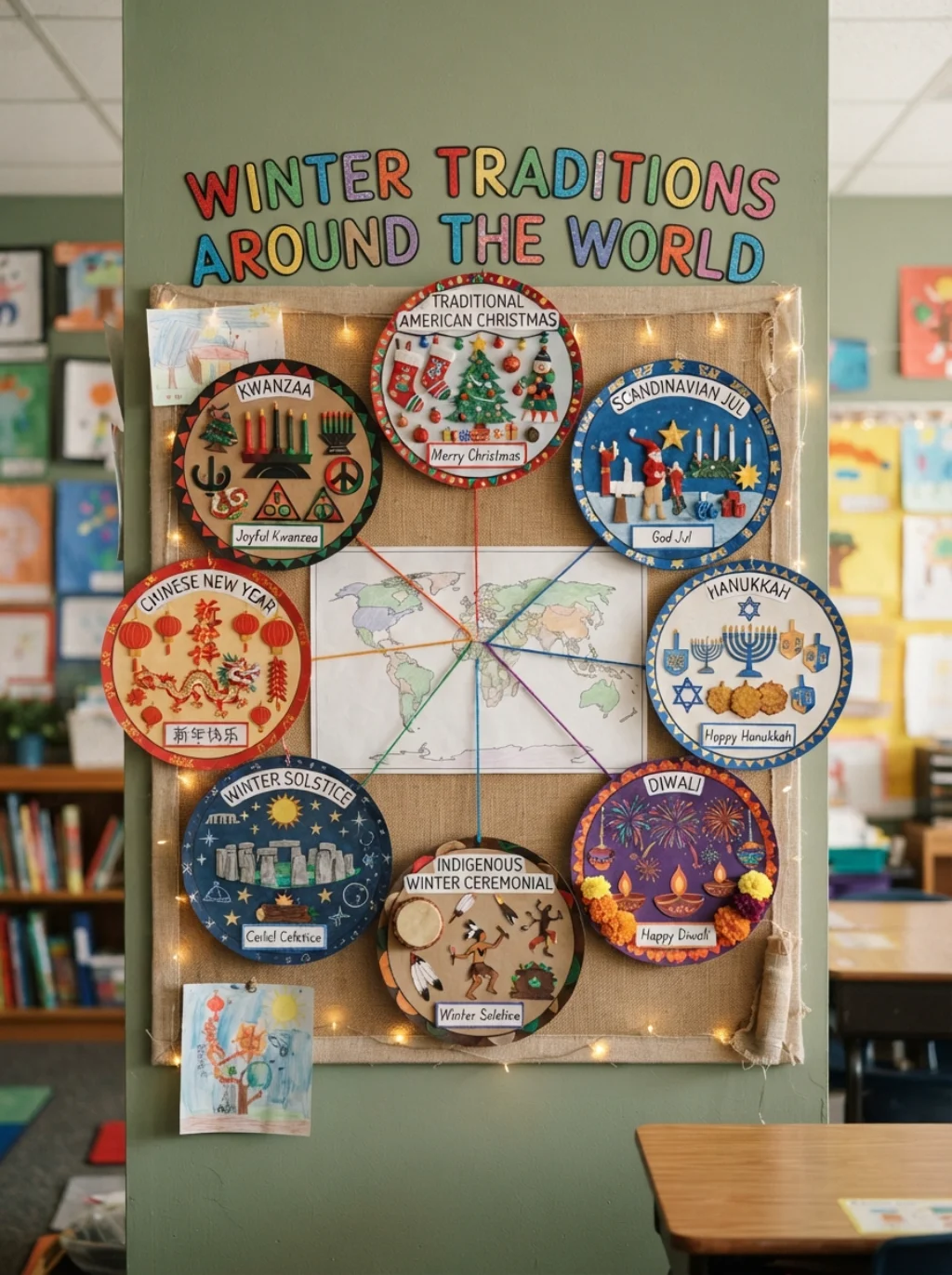 Winter School Wall Decor That Celebrates Every Culture and Winter Tradition