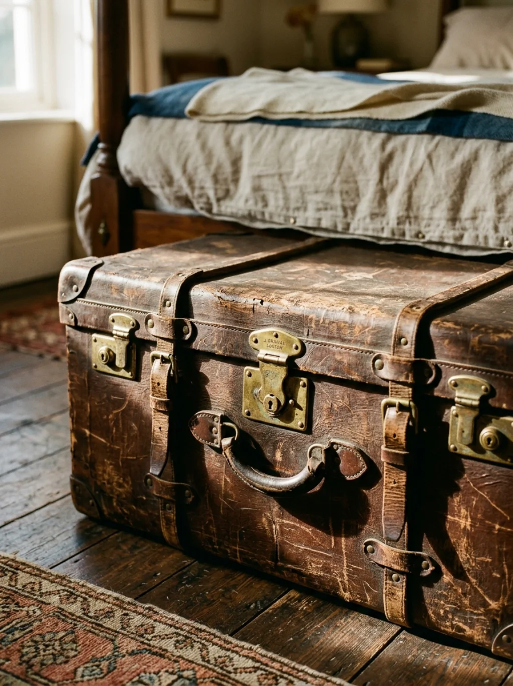 A Trunk at the Foot of the Bed Tells a Story Before You Speak