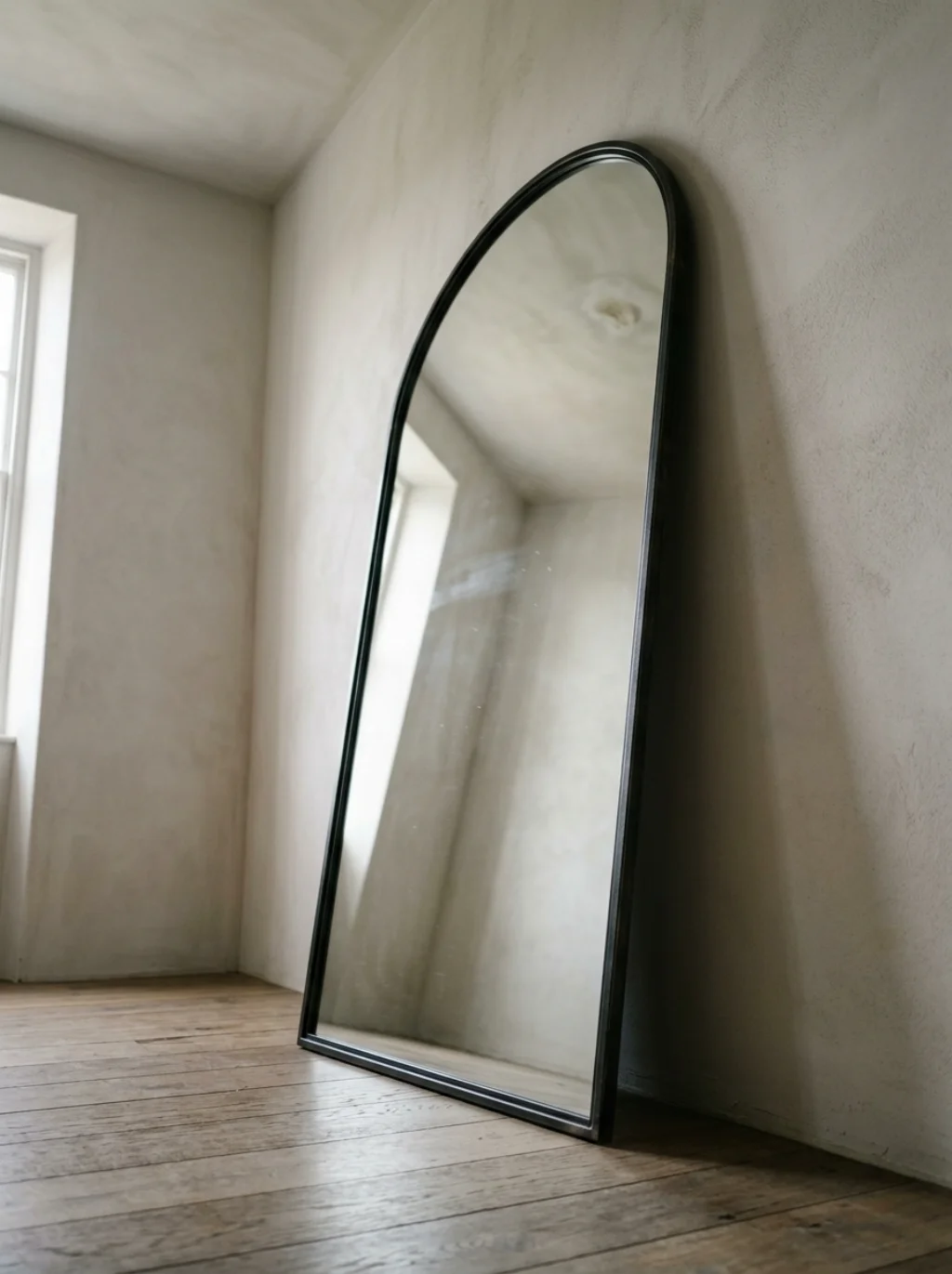 Arched Floor Mirrors Turn A Dead Corner Into A Grand Moment