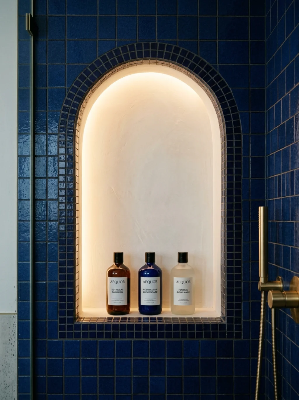 Arched Niches That Frame Shower Tile Like a Painting
