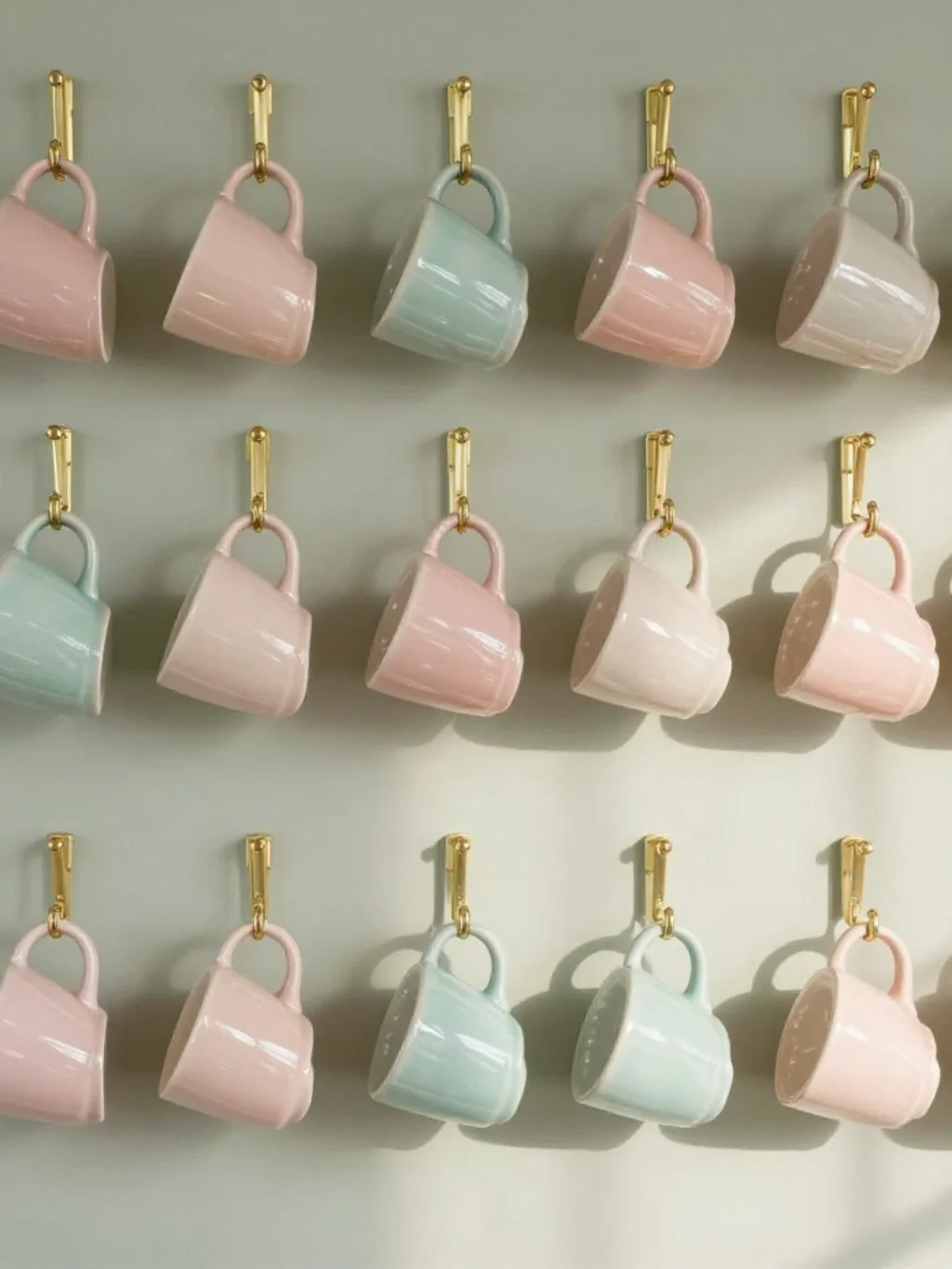 Pastel Mug Walls Turn Morning Routine Into A Small Celebration
