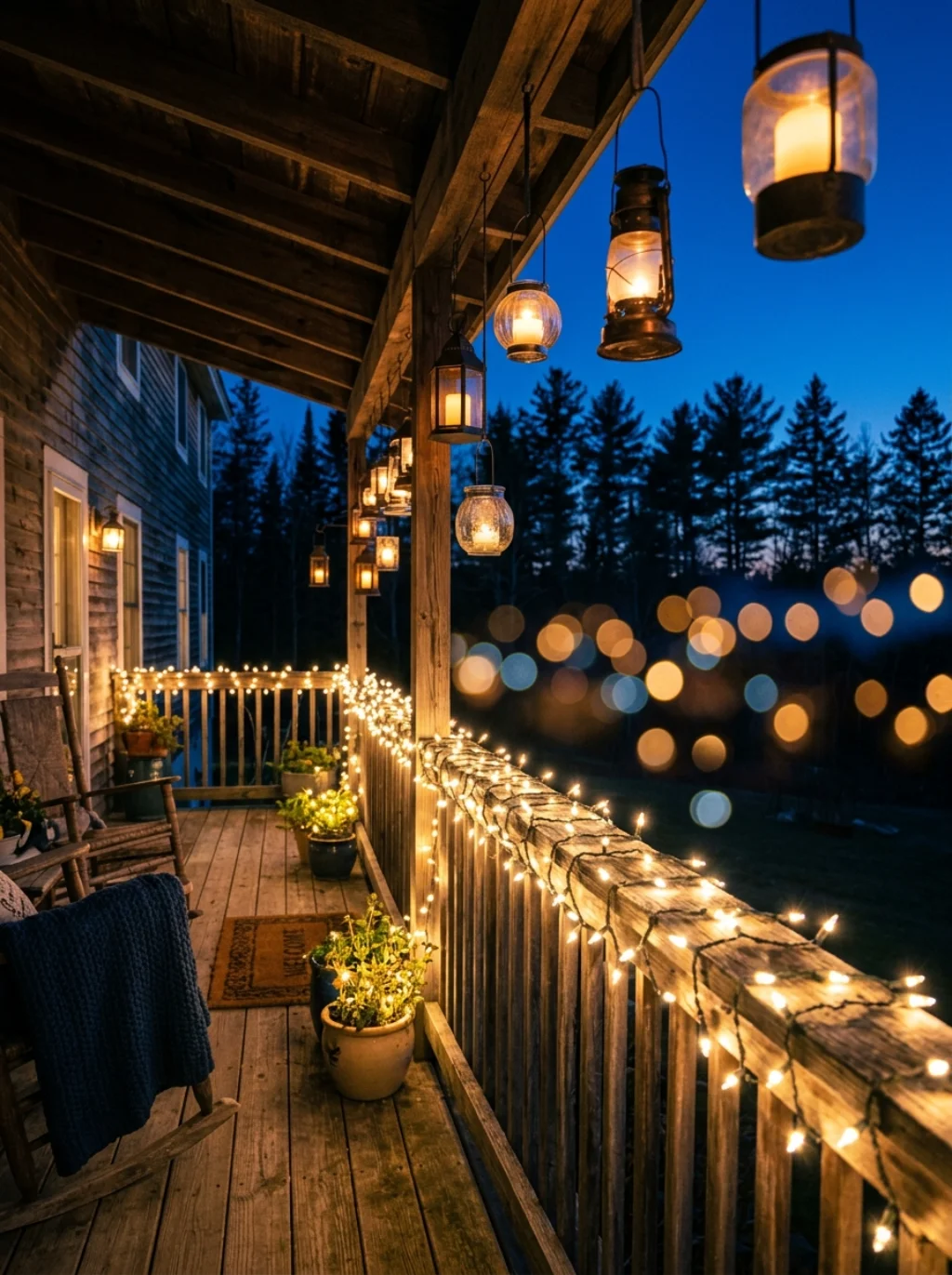 This One Lighting Trick Transforms an Ordinary Porch Into Magic