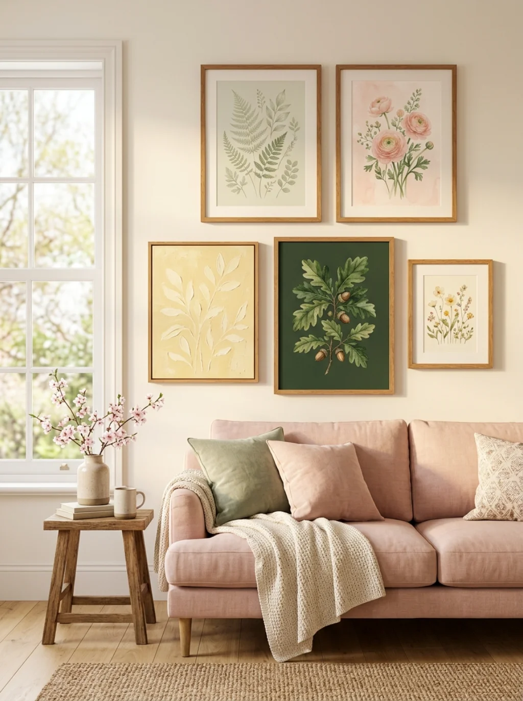 Pastel and Earthy Palettes That Wash Every Living Room Wall in Spring Light