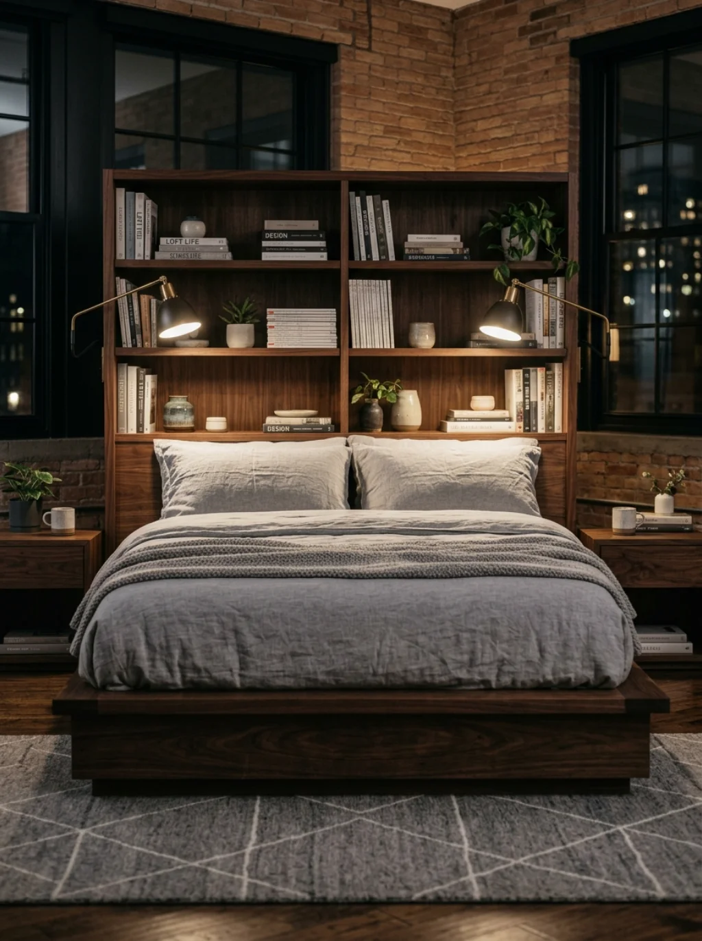 A Bookshelf Bed Frame That Solves Two Problems at Once