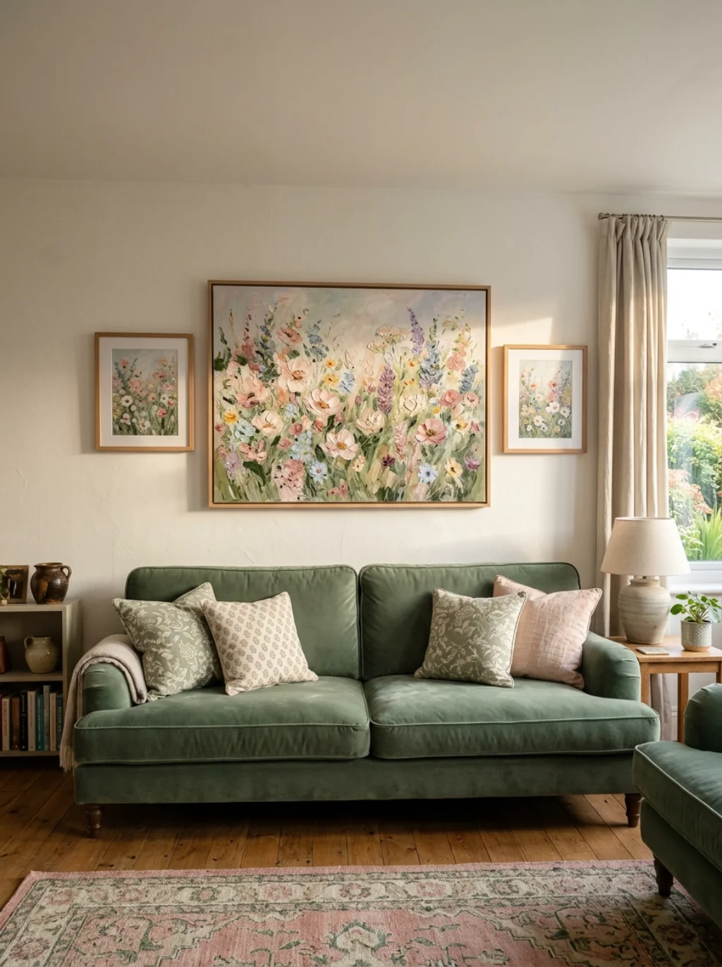 Above the Sofa Spring Styling That Turns the Largest Wall Into Pure Poetry