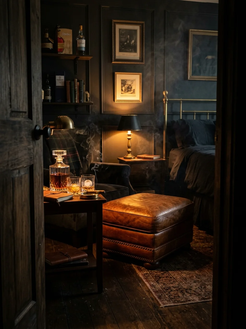 Black and Brown Bedroom Ideas Inspired by Smoky Whiskey Lounges