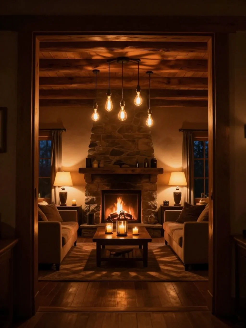 Cabin Lighting Done Right Turns Every Winter Evening Into a Golden Ritual